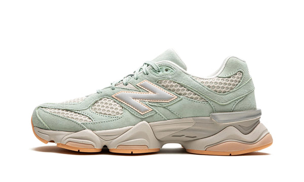 Limited-edition New Balance 9060 The Whitaker Group - Missing Pieces - Moss Green sneakers, available at ASEY SHOP Morocco.